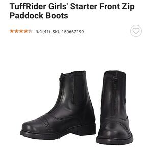 TuffRider Girls Paddock front zip starter boots youth sizes 6.5, 7.5